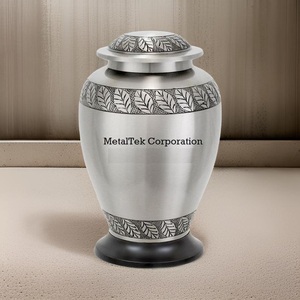 Urne funéraire noire en émail pour cendres fabriquée à la main de haute qualité en alliage métallique de qualité supérieure Cérémonie funéraire Urne américaine décorative pour adultes - Product Image 6