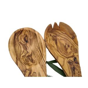 Ensemble de service de nourriture de buffet commercial serveur de salade en bois dur massif avec cuillère fourchette qualité incroyable à prix raisonnable - Product Image 3