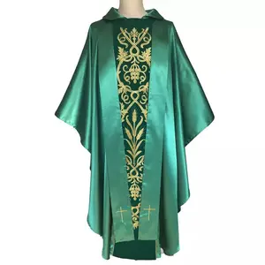 Conception personnalisée Style vesley, vente en gros de Robes d'église | Vente en gros de Robes d'église bleu marine et or pour chorale d'église