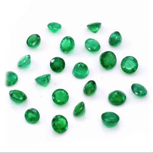 Esmeraldas naturales de Zambia calibradas, redondas de 5 mm, piedras preciosas facetadas sueltas para la fabricación de joyas, listas para usar. - Product Image 1