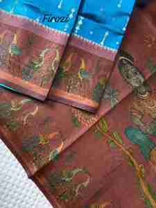 Excellent Quality Chanderi Silk With Weaves Patttern And Digital Print <b>Saree</b> <b>Woman</b> Fashion Manufacturer And Supplier From Surat - Product Image 4