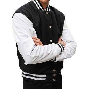 Fabricante de Chaquetas Varsity Personalizadas, Tela Gruesa, Chaquetas Varsity de Béisbol Tipo Bomber Extra Grandes para Hombre, OEM Personalizado - Product Image 3
