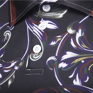 Polo personnalisé pour homme |   Tee de golf de luxe à imprimé floral baroque |   Vêtements de sport en sublimation, polos en gros, vêtements de mode d'été - Product Image 5