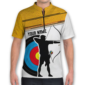 Camisetas de Tiro con Arco sublimadas reversibles de alta calidad con diseño de cremallera Camisetas transpirables antibacterianas unisex - Product Image 2