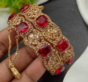 Nouveautés fraîches bracelet conceptions antiques pour les femmes en acier inoxydable ensembles de mariage de mariée perle artificielle strass Mala fiançailles - Product Image 2