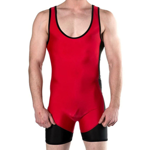 Singlet de Lucha Libre Personalizado de Alta Calidad para Hombre, Ligero, Elástico, Transpirable, de Secado Rápido, con Impresión por Transferencia de Calor - Product Image 1