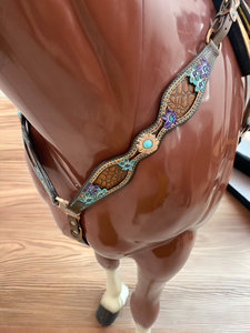 Luxury Western Headstall & Breast Collar Set Premium Horse Tack Designs Luxury Tack Set for Horse Full Draft Horse Full Set - Product Image 5