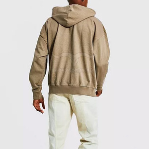 Style de rue personnalisé surdimensionné Distressed Hoodies Blank Plain Sweats à capuche en détresse d'hiver pour hommes - Product Image 2