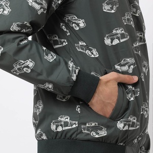 La mejor chaqueta bomber acolchada con estampado para hombre, chaqueta bomber de manga larga para hombre con estampado de bolsillo de alta calidad para hombre y mujer - Product Image 4