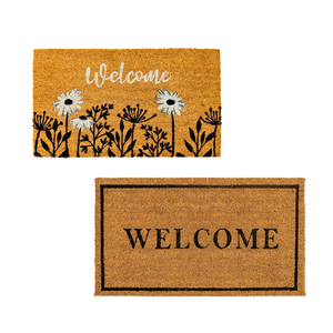 Vietnam Handmade Natural Coconut Coir <b>WELCOME</b> <b>MATS</b> RUGS with PVC Custom Sizes and Shapes Offered - Product Image 1