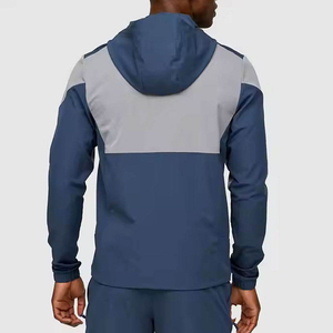 Conjunto Deportivo Personalizado al por Mayor de Alta Calidad, Transpirable, con Capucha, Casual, Talla Grande para Hombre, Chaqueta Cortavientos con Cierre, Ligero, 100% Nailon - Product Image 4