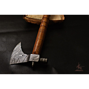Handmade Damascus <b>Axe</b>-Unique Tomahawk Design for Industrial <b>Wood</b> Chopping and Wall Decor for Camping - Product Image 6