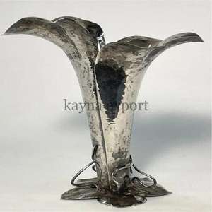 Fancy Decorative Vintage style Metal Sheet Trumpet Flower <b>Vase</b> for Home And Wedding Centerpiece Of <b>Table</b> decoration Metal <b>Vases</b> - Product Image 1