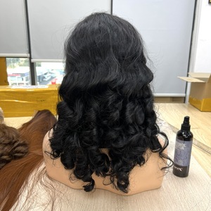 Venta al por mayor Raw Loose Curl HD Transparente para Super Double Drawn Peluca de cabello humano vietnamita - Product Image 5