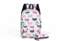 Kaufen Sie neue große Schult asche niedlichen Schüler Schul rucksack gedruckt wasserdichten Rucksack High School Studenten tasche Cartoon Unisex 100 Pcs