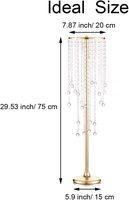 Support de fleurs en cristal luxueux centres de table de mariage en or sur le sol/grand support d'arrangement de fleurs en métal doré/centre de table