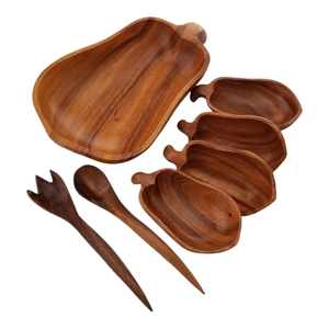 Bol en bois Fabricant en forme de feuille Bol à salade en bois d'excellente qualité Fournisseur en gros - Product Image 4