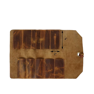 Portable Luxury <b>Leather</b> <b>Tool</b> Bag Case Foldable Design Protection Organizer Holder Wrench Screwdriver Pliers <b>Tool</b> Pocket Knife - Product Image 1