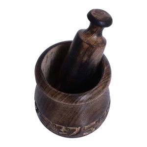 Handcrafted <b>Wooden</b> Antique Pestle and Mortar Grinder for Herbs-<b>Wooden</b> <b>Engraved</b> Hand Grinder-Kitchen Accessories-Home Decor - Product Image 5