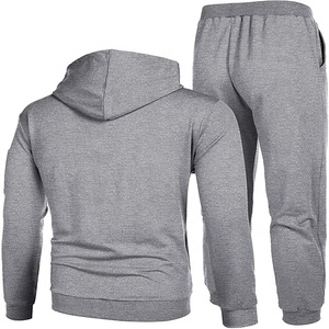 Chándal de estilo con capucha de patrón sólido de alta calidad para hombre Diseño/Logotipo personalizable para entrenamiento Fitness o uso en invierno de talla grande - Product Image 4