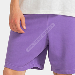 Short de survêtement décontracté lavande personnalisé tissu respirant avec motif solide pour les journées chaudes pour votre ligne de mode - Product Image 3