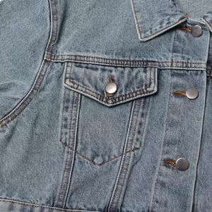 Veste Vintage Décontractée Boutonnée Avec Ceinture-Logo Blanc Col Rabattu Manches Longues Veste Femme Coupe-Vent à la Mode - Product Image 6
