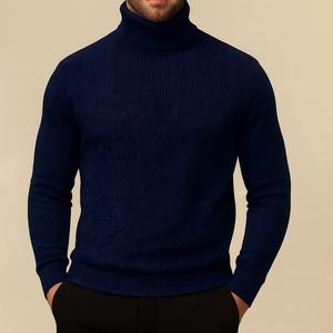 Suéter de Cuello Alto Personalizado, Tejido Acanalado, Informal, de Alta Calidad, Forrado, Suave, Venta al Por Mayor Directa de Fábrica ODM - Product Image 2