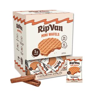 Rip Van Wafels Snickerdoodle Mini Stroopwafels – Collations faibles en glucides, faibles en sucre, adaptées au régime cétogène – Paquet de 32 - Product Image 1