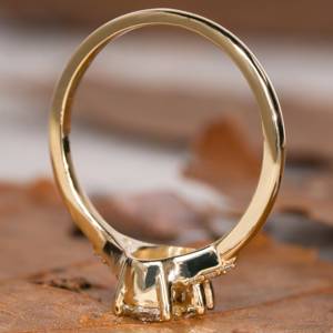 Or jaune Style classique coupe ronde laboratoire cultivé bague en diamant mariage et échantillon fiançailles Cvd Hpht diamants bijoux de fête pour femmes - Product Image 3