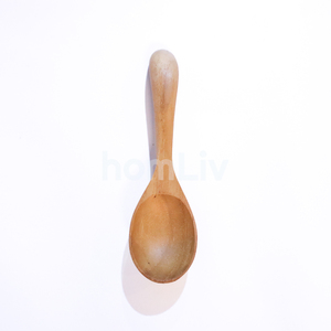 Cuchara Decorativa para Postre Hecha a Mano con Madera de Teca Natural, Cuchara Pequeña de Madera Sólida Sostenible, Cubertería para Helado, Vajilla de Cocina - Product Image 1
