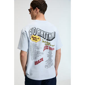 GRIMELANGE YUM Camiseta con cuello redondo y estampado oversize para hombre - Product Image 1