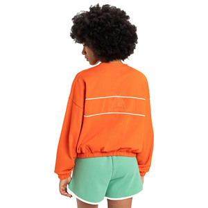 Sweat-shirt à col rond en molleton français surdimensionné personnalisé pour femmes, crop tops sexy et sweat-shirt à col rond à imprimé bouffant pour femmes - Product Image 3