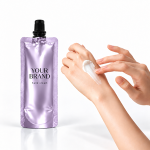 Crème pour les mains en sachet souple avec bec verseur, couleur argent-violet, emballage personnalisé, cosmétique OEM ODM - Product Image 1