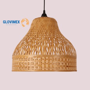 Top Sale Antiqued Bamboo Corn Husk Woven Lampshade Handmade Natural <b>Wicker</b> for Bohemian Chic Coastal Rustic for Living Room - Product Image 1