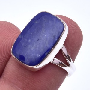 Joyería de piedras preciosas de lapislázuli para mujer, anillo de estilo bohemio de plata, joyería de plata de ley 925, anillo hecho a mano de tendencia, Regalo para mamá - Product Image 2