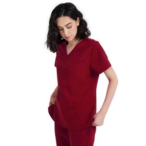 Custom 4 Way Stretch Spandex Nurses Hospital Uniforms Nursing Scrubs Suit Women Scrub <b>Sets</b> Women's Hospital Uniforms - Product Image 3