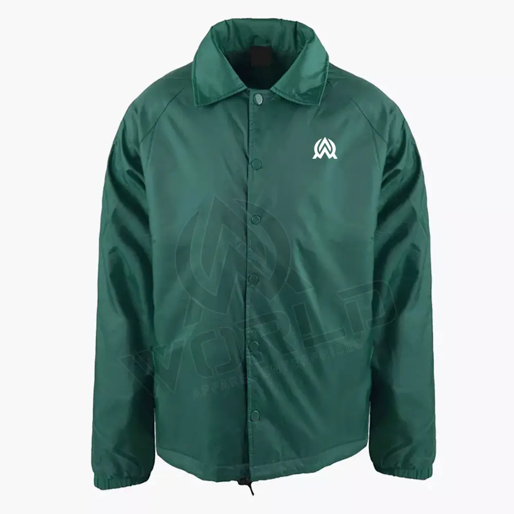 New Design Windbreaker Rain Coat Waterproof Plain Wholesale Blank Custom Coaches Jacket Nylon Oem Coaches Jacket