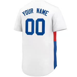 Maillot de baseball personnalisé de haute qualité avec logo sur mesure, 100 % polyester, col en V antibactérien - Pakistan - Product Image 3