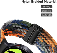 Bandes magnétiques One-Click No-Gap pour Samsung pour Galaxy Watch 4 Classic 42mm 4mm 43mm 4mm Watch Pro 4mm Bracelet tressé pour femme