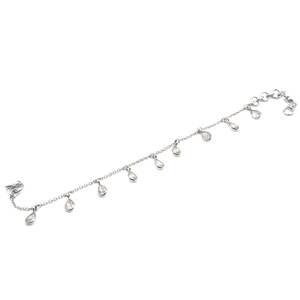 Minimalist Dainty Teardrop Zircon <b>Bracelet</b> Adjustable <b>Fine</b> <b>Charm</b> Wedding Jewelry Gift Item - Product Image 2