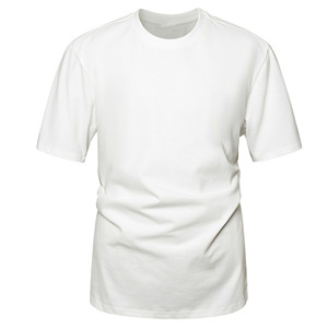 เสื้อยืดผ้าฝ้าย100% สำหรับผู้ชายเสื้อยืดธรรมดาทรงบ็อกซี่ฟิตพิมพ์ลายสำหรับผู้ชายเสื้อยืดออกแบบได้ตามต้องการ - Product Image 1