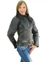 Veste en cuir de mouton/vache véritable Patchwork patchs en cuir véritable broderie Design personnalisé lettrage Biker Racer veste pour femmes