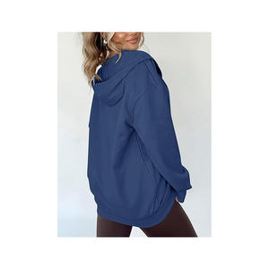 Concevez votre vente en gros de sweats à capuche surdimensionnés en coton lourd pour femmes - Product Image 6