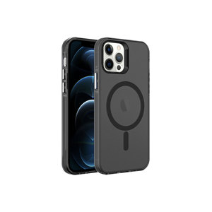 Étui rigide transparent givré compatible MagSafe MSRA Premium C-Pro pour iPhone 12 Pro - Noir Housse de téléphone portable - Product Image 1