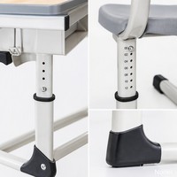 Ensemble de bureau et chaise d'étude réglables pour enfants, en bois massif, design moderne et minimaliste, pour l'école et les centres de tutorat