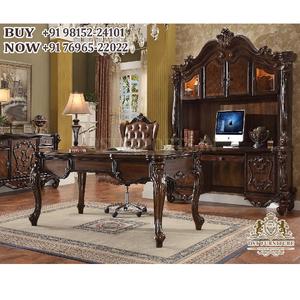 ชุดเฟอร์นิเจอร์สำนักงานไม้สักดีไซน์แบบดั้งเดิมเฟอร์นิเจอร์สำนักงานแกะสลักด้วยมือแบบหรูหราสำหรับสำนักงานเฟอร์นิเจอร์ไม้สักสุดพิเศษ - Product Image 1