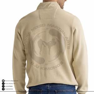 Custom Embroidered Logo Half Zip Sweatshirt OEM High Quality Winter Outdoor Unisex Heavyweight 100% Cotton Eco-Friendly Apparel - Product Image 6