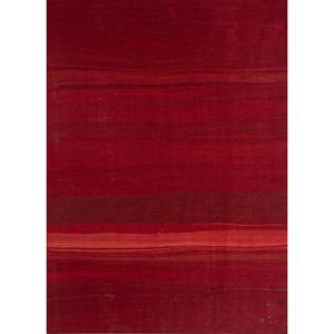 Alfombras Clásicas Nayaab Hechas a Mano de Lana en Rojo y Naranja con Rayas Rectangulares y Tejido Plano para el Hogar, Sala de Estar y Dormitorio-Paem-1066 - Product Image 1