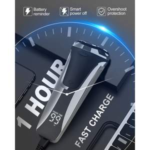 Rasoir Électrique Rechargeable Étanche pour Hommes, Rasoir de Voyage Sans Fil avec Écran LCD et Verrouillage en Allemand pour le Visage - Product Image 5