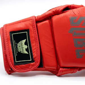 Guantes MMA personalizados de 4oz y 7oz, guantes de cuero PU negros para entrenamiento de Muay Thai y boxeo - Product Image 6